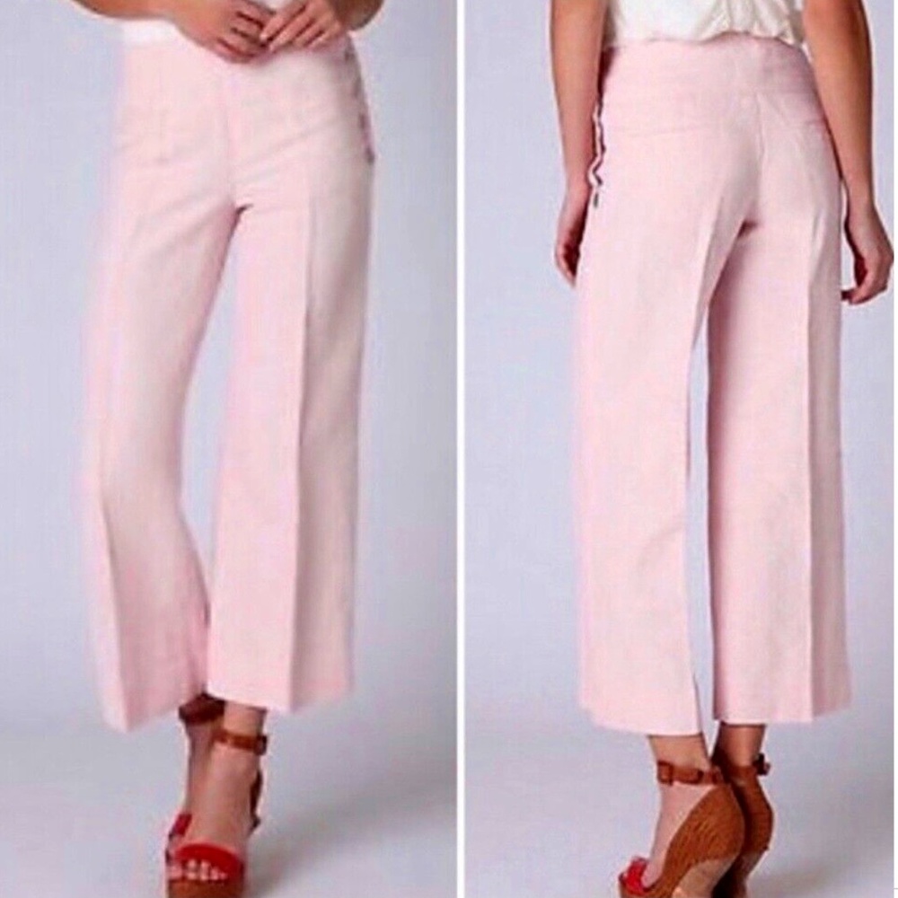 NWT Anthropologie Cartonnier Hana Blush Color Sailor Pants Size 12